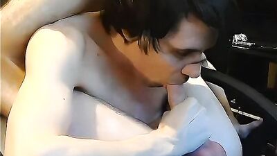 Old Video Enhanced - AI Self-Sucker Twinks Oral Delight