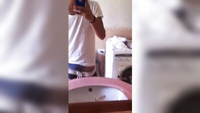 Young and Curious: Cutie Blonde Explores His Sexuality in the Laundry Room!