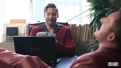 Gay Porn Threesome: Car Sellers Fuck in Sex Show Group Oral Porno Cam Tube