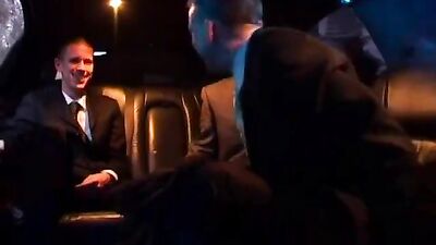 Bareback Threesome in London Limos: Gay Porn Videos