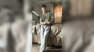 Baseball Twink Cumshot Showdown: Webcam Edition!