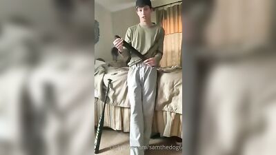 Baseball Twink Cumshot Showdown: Webcam Edition!