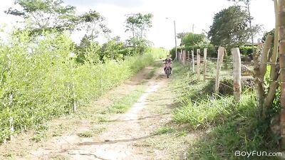 Fucking Archie Hard in the Yard - Gay Boys Porn