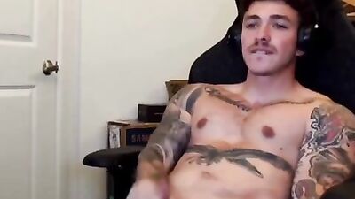 Tatted Twink Jerks Cums 233: An Amateurs Handjob and Solo Cum Shot Adventure