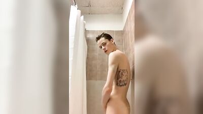 Young Twink in Steamy Shower Fun - Gay Porn Video
