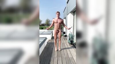 Jump Around Solo Public Outdoor Fun