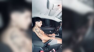 Sabian: Bulge Boy Unleashes Cum in the Car with Twink!