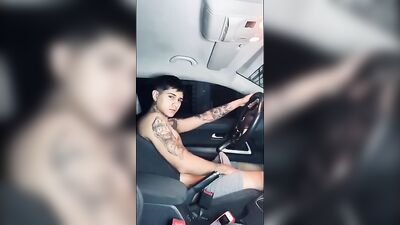 Sabian: Bulge Boy Unleashes Cum in the Car with Twink!