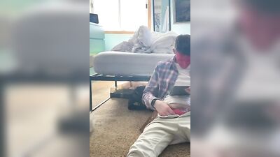 Painting the Heat: Red-Faced Boy Solo Wank!