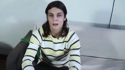 Long-haired Latino twink masturbates in hot solo shower scene!