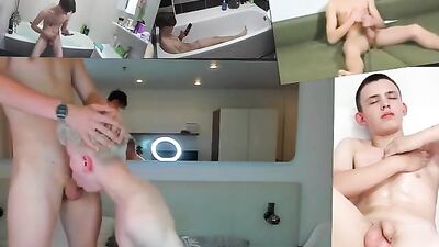 Horny Young Nudes Lick Their Cocks and Jerk Off!