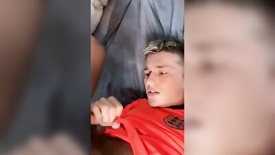 Teen Blond Facial: Cum Shots and Big Dildo Fun!