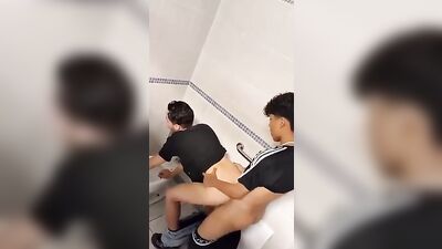 Public Fucking in the Bathroom: Double Trouble!