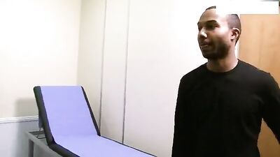 No Mercy! Black Muscle Gods Examine and Seduce the Hunky Patient