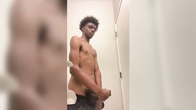 [ABX][A][287] Amateur black boy wanking and hot cumshot