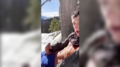 Winter Sports Solo Cumshot Public Outdoor Adventure
