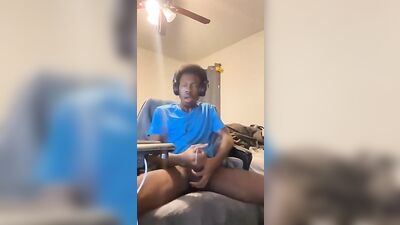 Black Boy Cock Worship - Hot Cumshot Explosion!