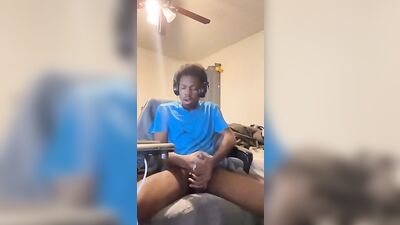 Black Boy Cock Worship - Hot Cumshot Explosion!