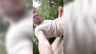 Exploring Gay Sex in Public: Horny Hiker Rubs One Out!
