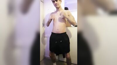 British Boy Strip Tease - Big Dick Solo Show!