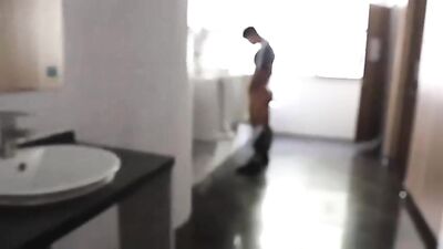Gay Asian Peeing Porn: Big Butt Korean Guys Urinal Adventure!