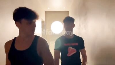 Gangbang Muscle Twink Boys Orgy - Bareback Cum Shots