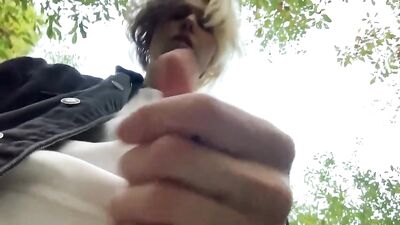 Outdoor Bliss: Cute Twink JO and Pee in Public!