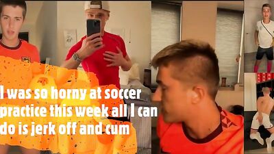 Jerking off on Soccer Field: Amateur Solo Web-Cam Cum Nude