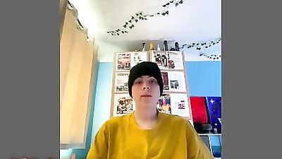 Skater Cums on His Hand Again - Brit Twink Skaters Unforgettable Cumshot Adventure!