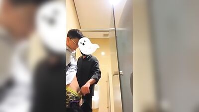 Hung Asian Twink Cums in Public Restroom - Exposed!