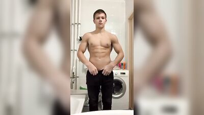 Young Muscle Strip: Cool Twink Gay Porn!