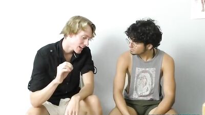 Gangbang with Skinny Blond and Frat Boy - Gay Porn Action