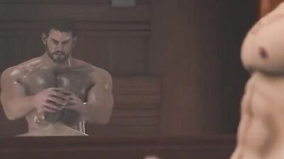 Raw Fuck Fest in Sauna - Big Cocks and Oral Blowjobs!