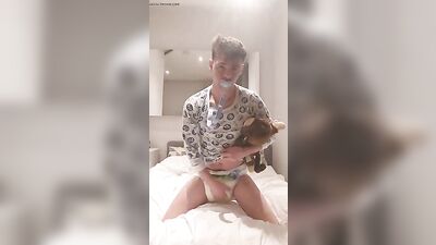 Babys Sweet Cum in Diaper - Gay Porn Video