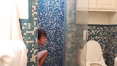 Brothers Spy Cam Shower Ass Play Oral Cock Worship No Cum