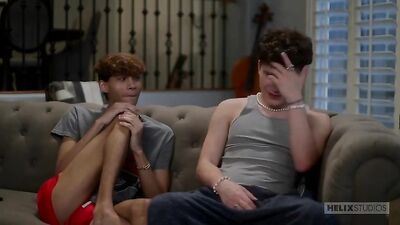 Gay Porn Threesome: Fucking Friends in the Room for Hot Sex Show!