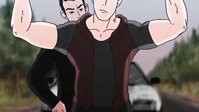 Gay Cop Spread Em: Oral Delight!