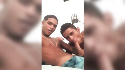 Gangbang Oral with Friends: Latino Boys Lick and Suck on Big Cocks