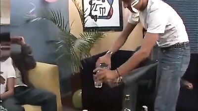 Latino Threesome Orgy - Four Hot Latinos Party and Fuck