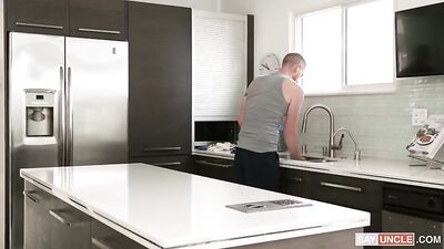 Hot Dads & Twink Threesome: Riding Dick In The Sun!