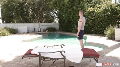 Hot Dads & Twink Threesome: Riding Dick In The Sun!
