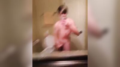 Gay Porn : Young Blonde Amateur Jerking and Cumming in Front of the Mirror