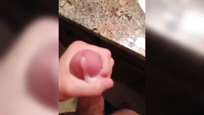 Gay Porn : Young Blonde Amateur Jerking and Cumming in Front of the Mirror