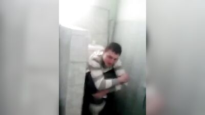 Gay Porn Video: Toilet Surprise with Friends