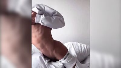 Lea*ked Muscle Boys with Big Cocks - Black Cum Shots Fun Handjob Solo!