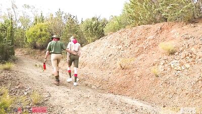 Outdoor Bareback Oral Group Sex: Taking Their Boys Into The Woods