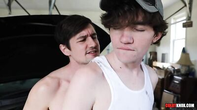 Hot Mechanic Boy Gets Fucked in Action Bareback Twink Porn