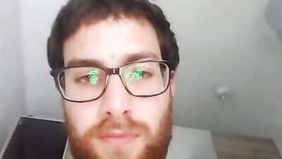 Latino Hairy Bearded Twink Cumming Web-Cam Solo