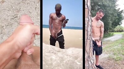 Gay Porn Video Twink Bisexual Black Muscle Frat Boys - Public Outside Solo Piss Compilation!!