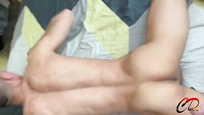 Bareback Daddys Boy: Hung Cam Cockring Twink Cum Shot